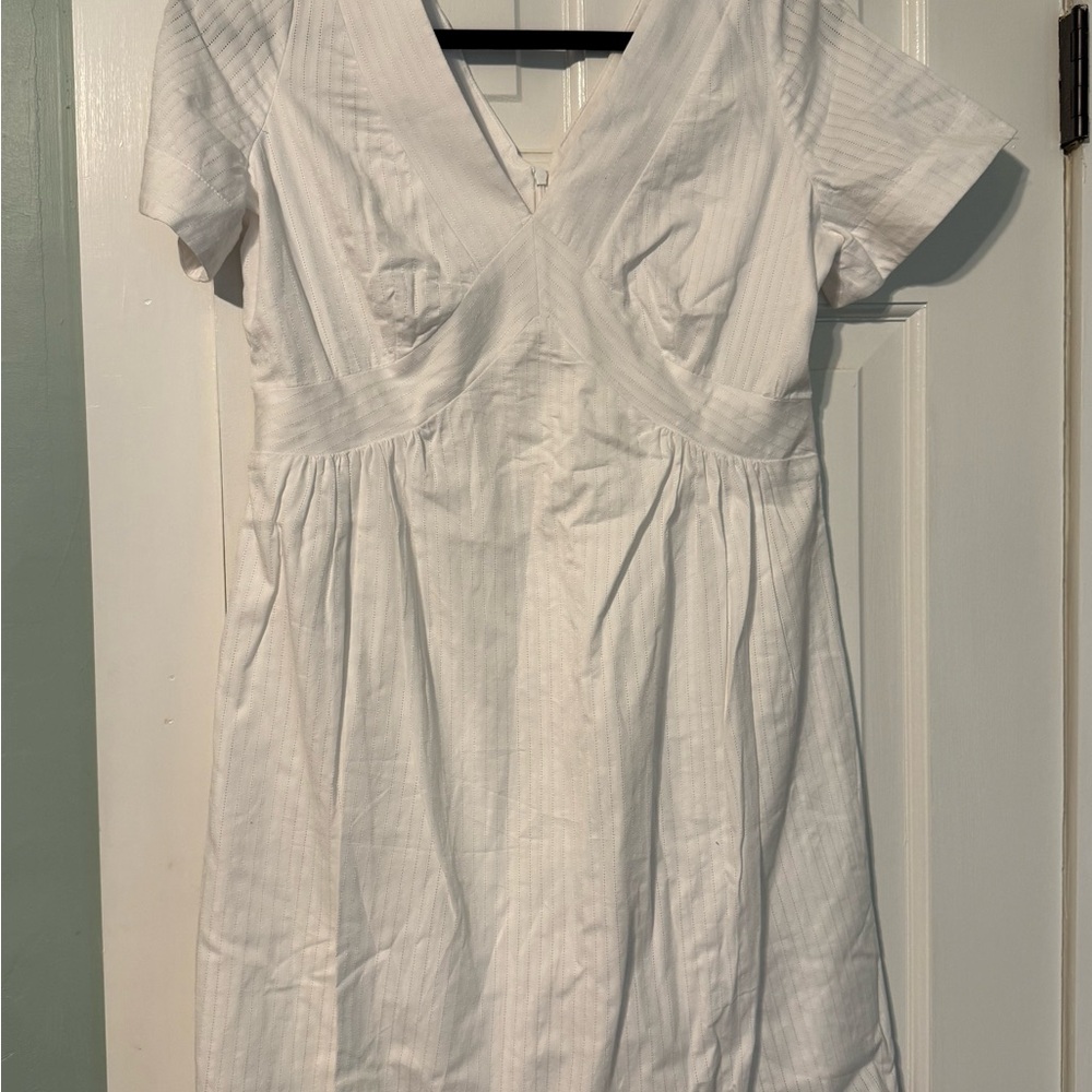 Banana Republic Cream V-Neck Mini Dress